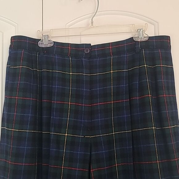 Pendlelton Blue Green Wool Smith Tartan Plaid Blazer & Shorts Set Size 16/18 - Picture 11 of 16